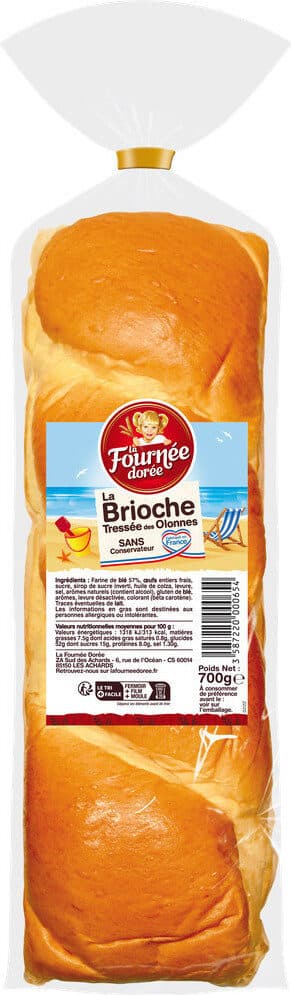 La Fournée Dorée Fournée Dorée brioche tressée 700g packshot