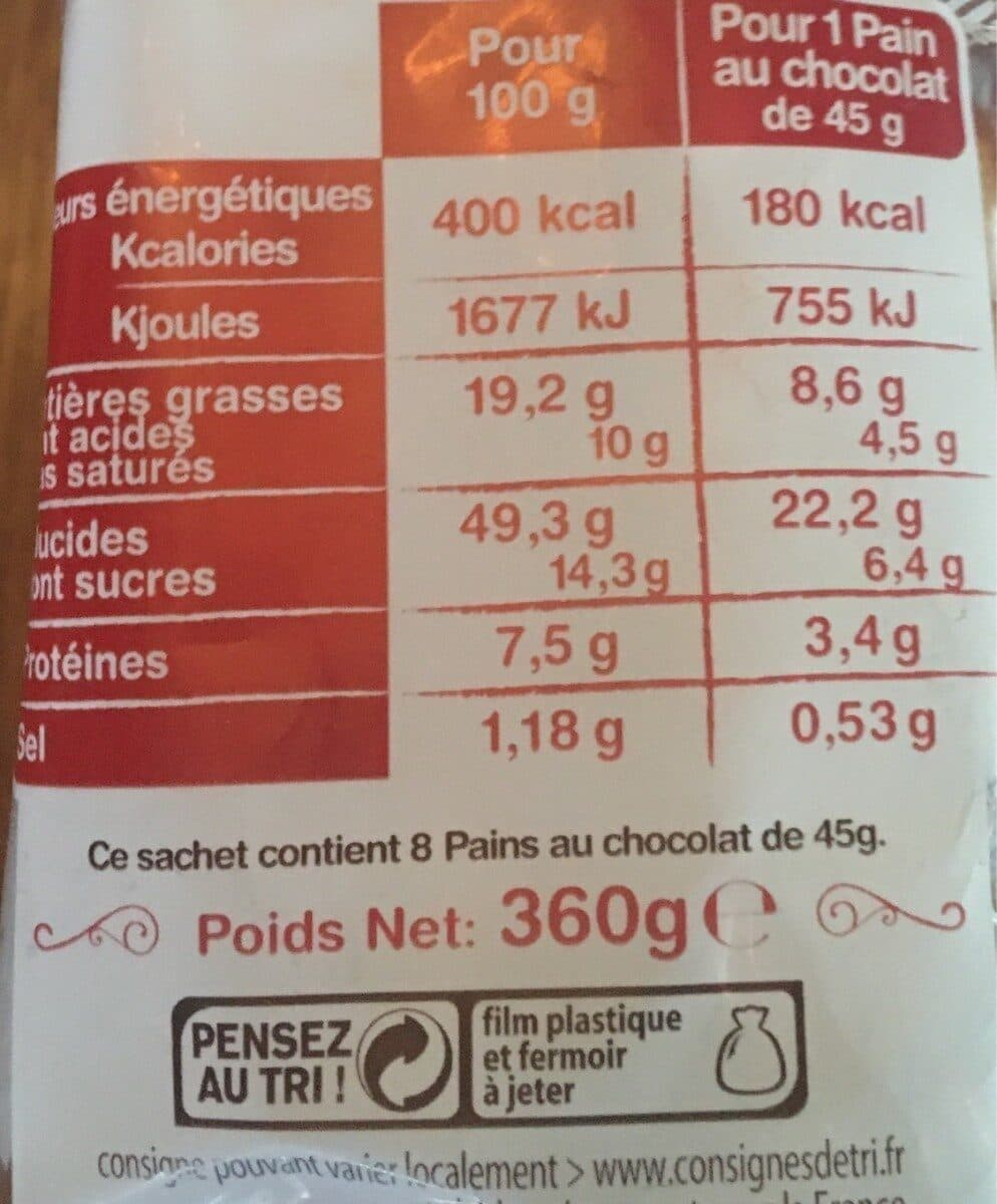 La Fournée Dorée 8 Pains au chocolat packshot