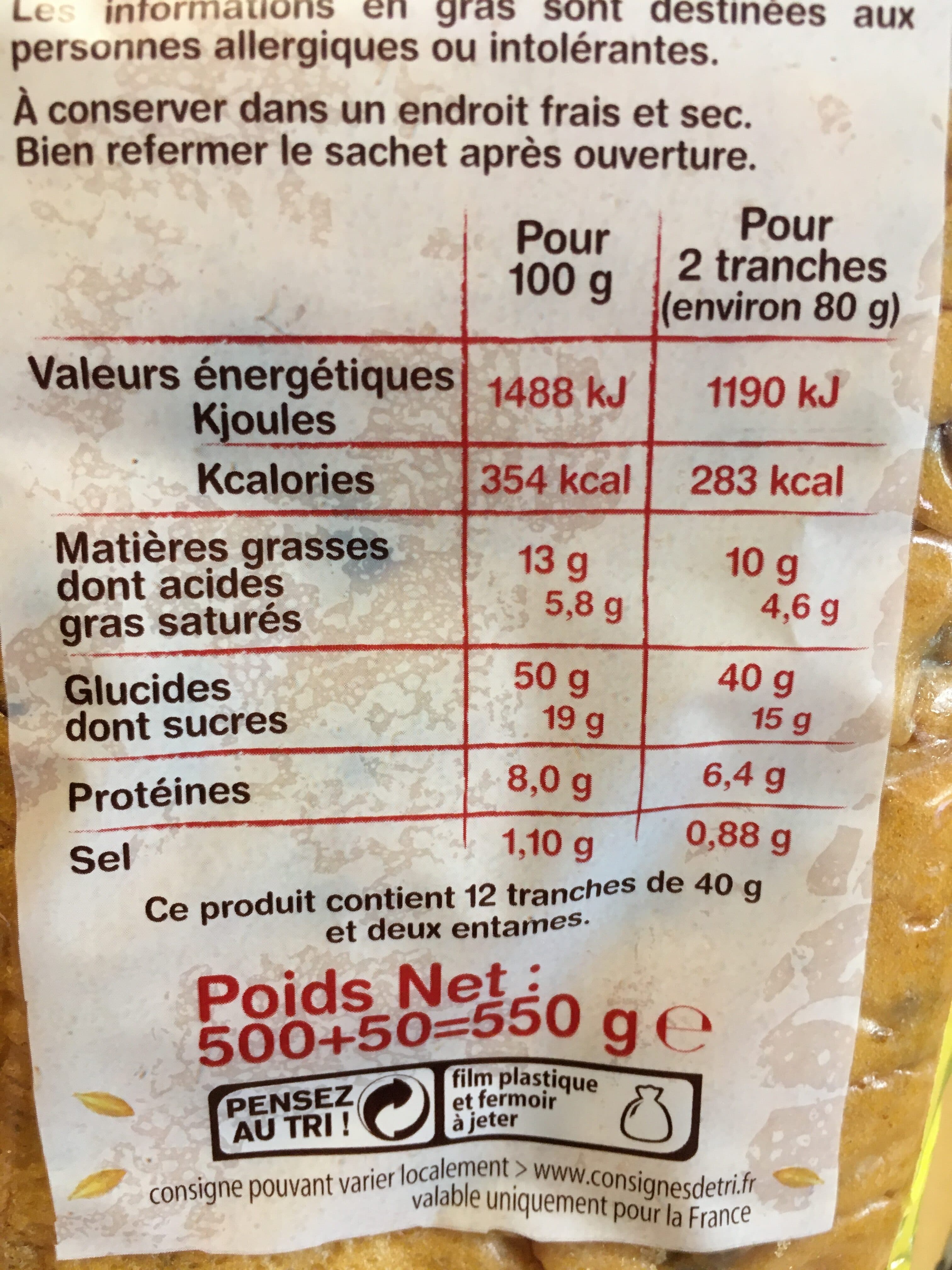 La Fournée Dorée Gâche tranchée packshot