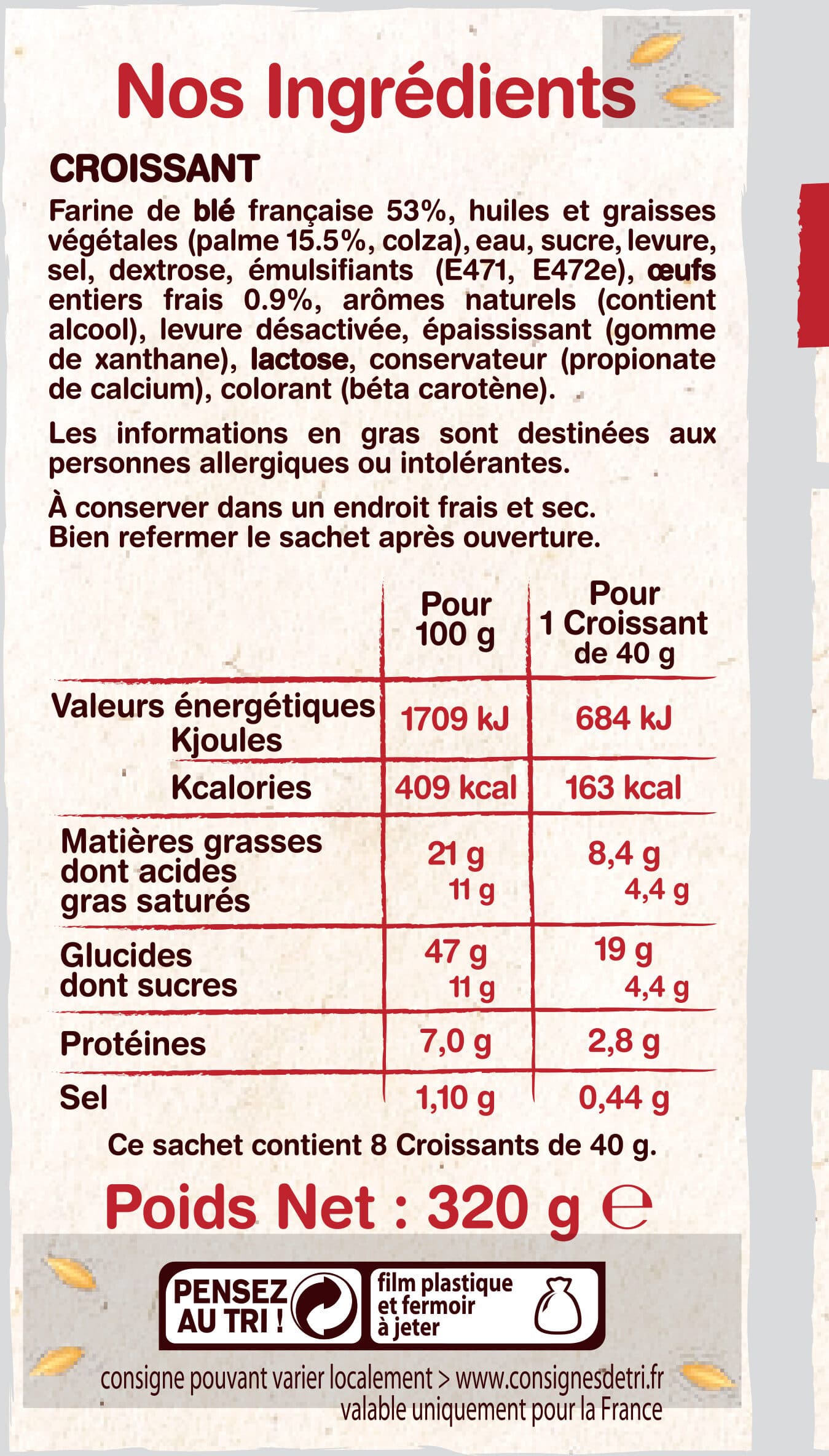 La Fournée Dorée Croissants packshot