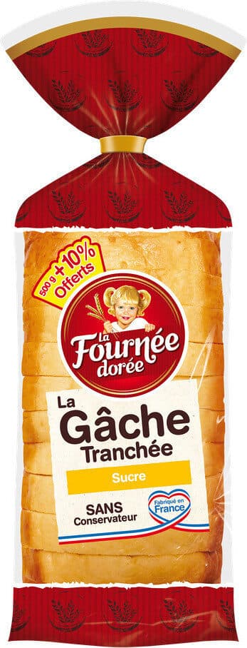 La Fournée Dorée Gâche tranchée au sucre packshot