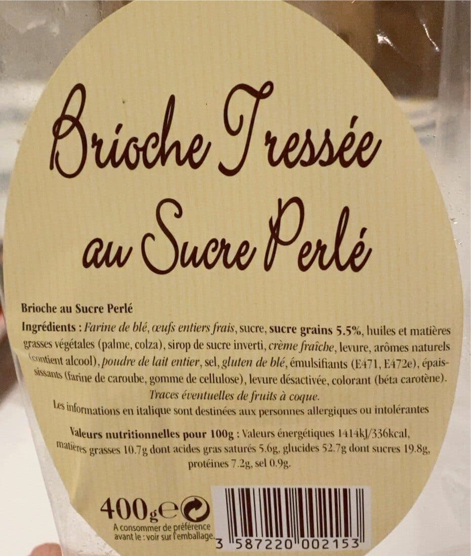 La fournee doree Brioche Tressée au Sucre Perlé packshot