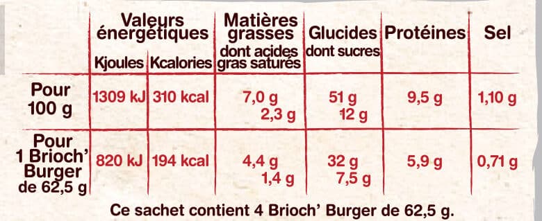 Fournée dorée Brioch'Burger packshot