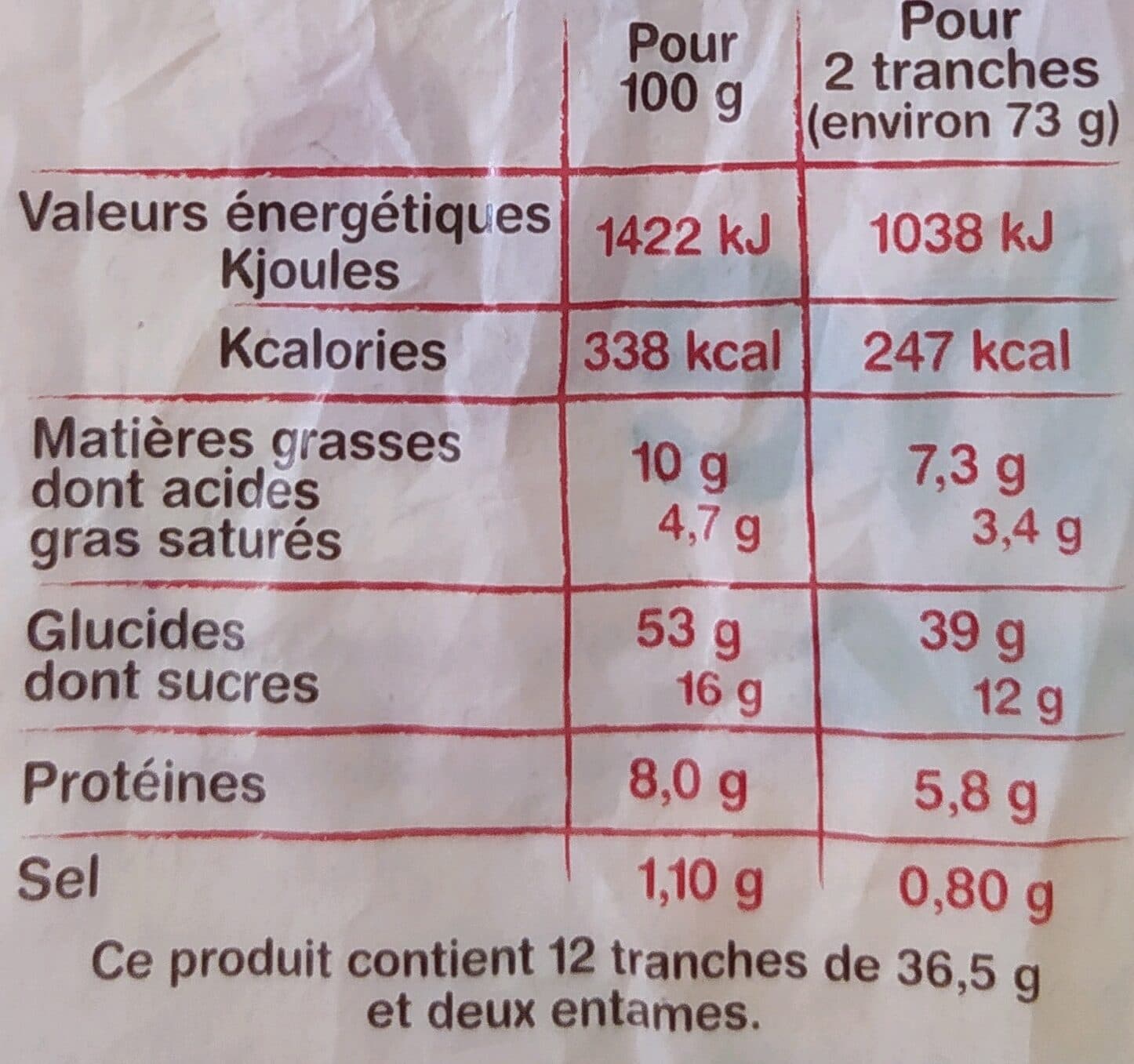 La fournee doree La Gâche Tranchée au sucre x 14 tranches packshot