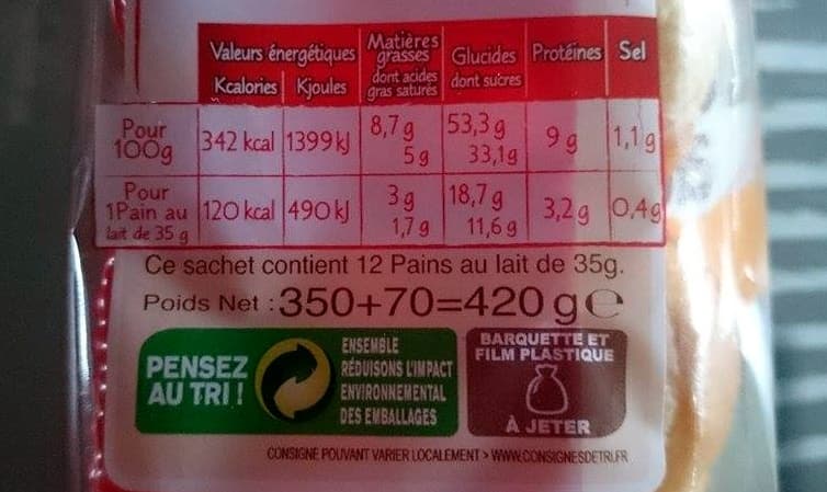 La fournée dorée Pains au lait entier et aux œufs frais packshot