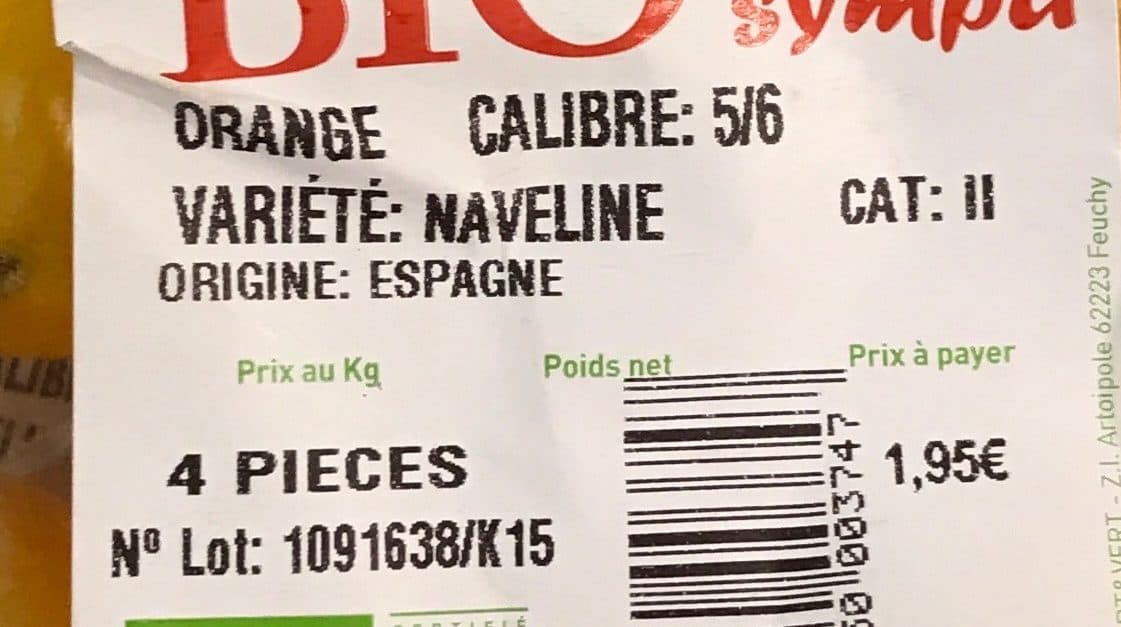 Bio à prix sympa Orange packshot