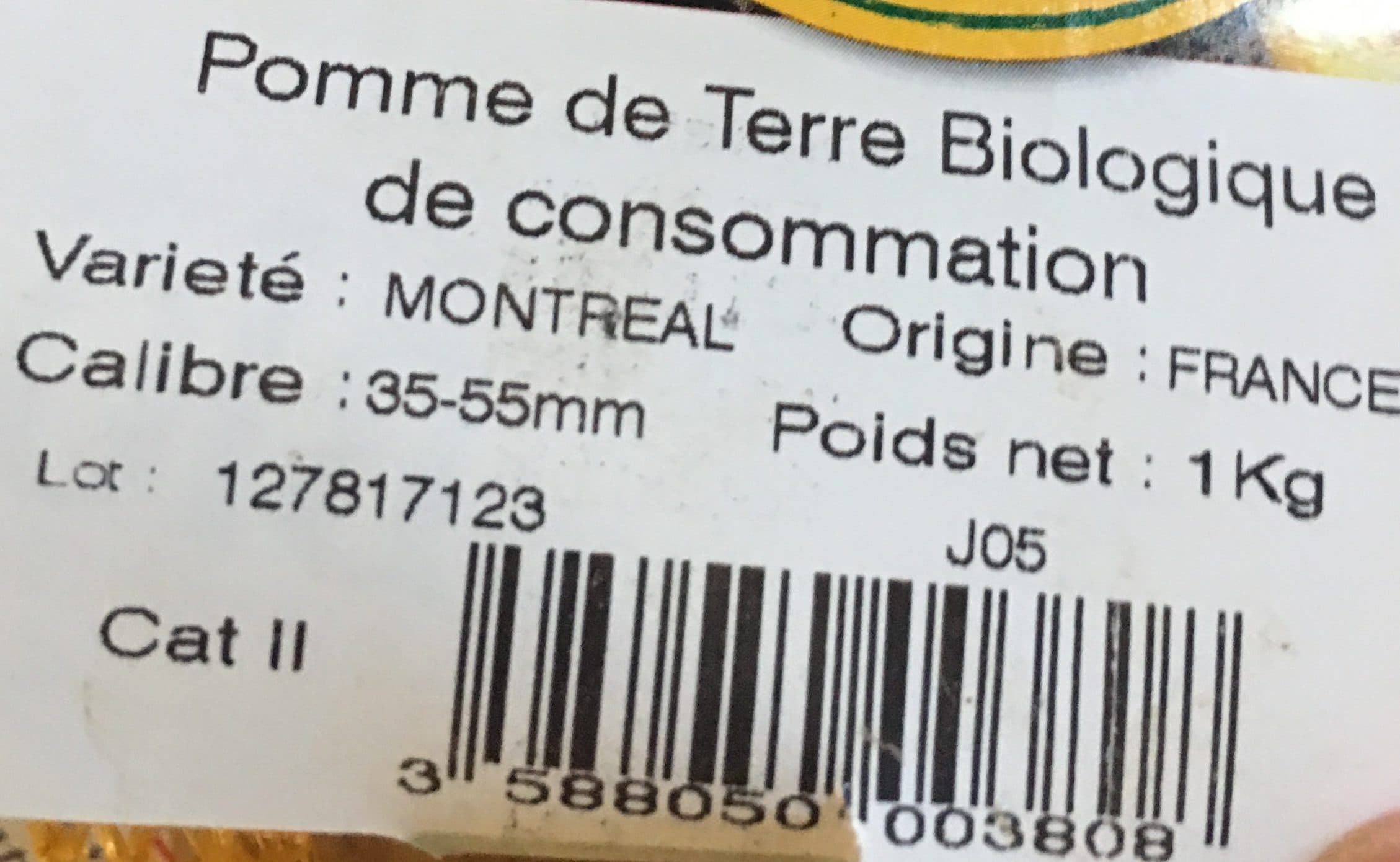 FORT&VERT Pomme de terre Bio (France) 1 packshot
