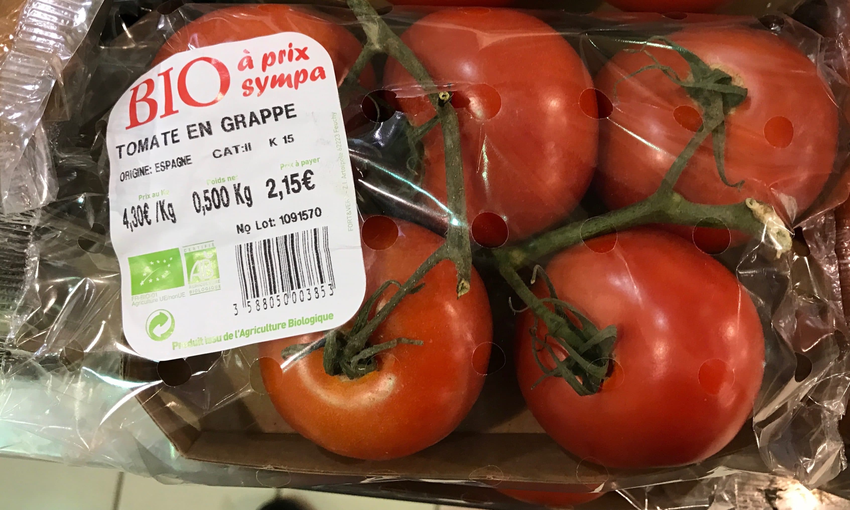 Bio à prix sympa Tomate en grappe packshot