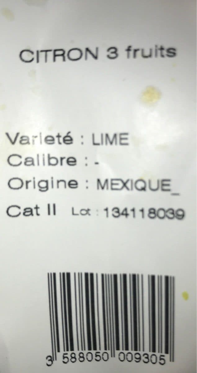 Open Food Facts Citron vert packshot