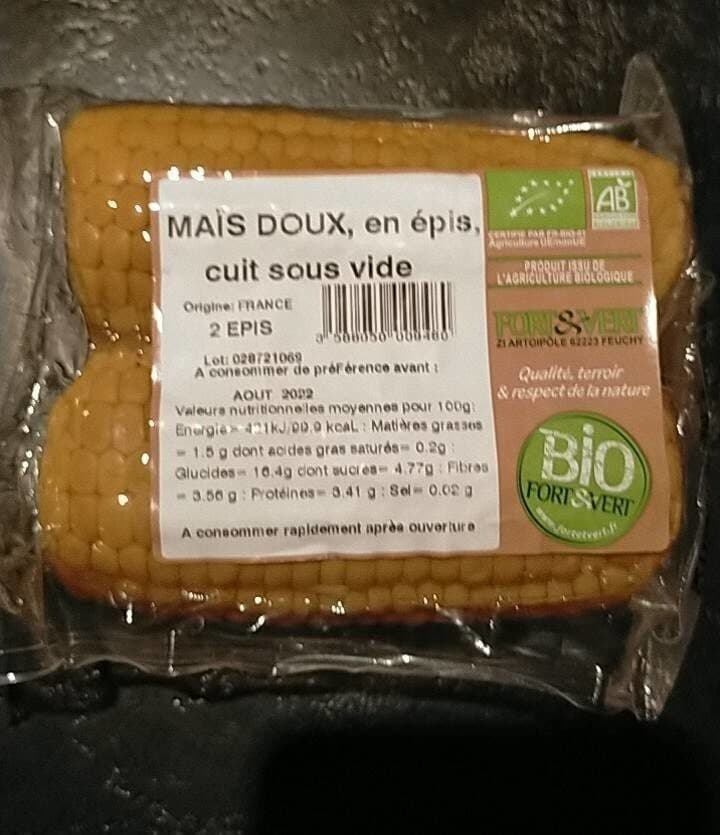Open Food Facts Maïs doux Bio packshot
