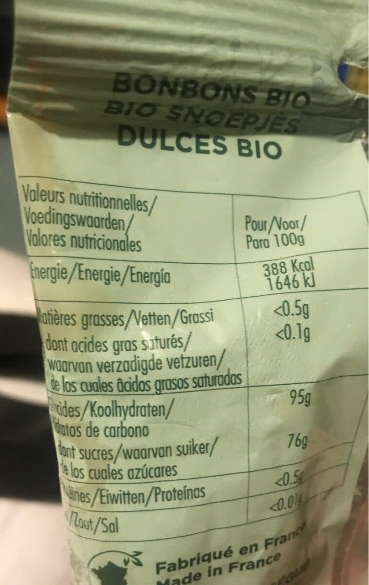 Open Food Facts Bonbons Boules Fourrées Miel packshot