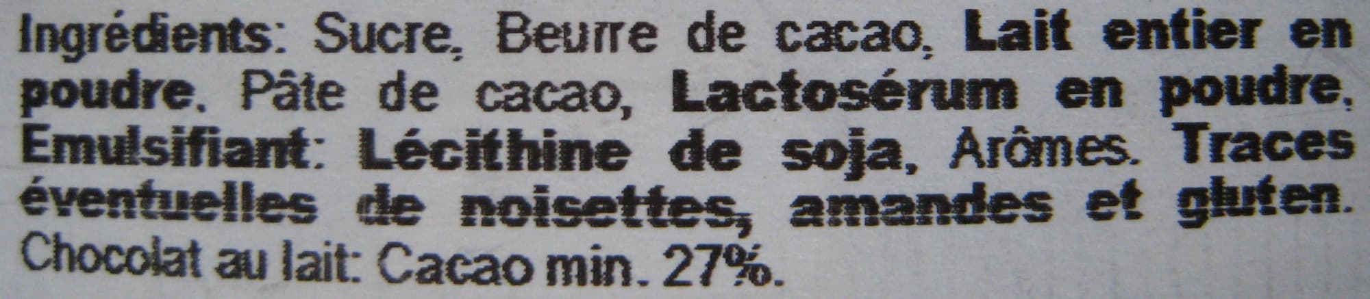 Sorini Chocolat au lait pièces Euro Sorini packshot