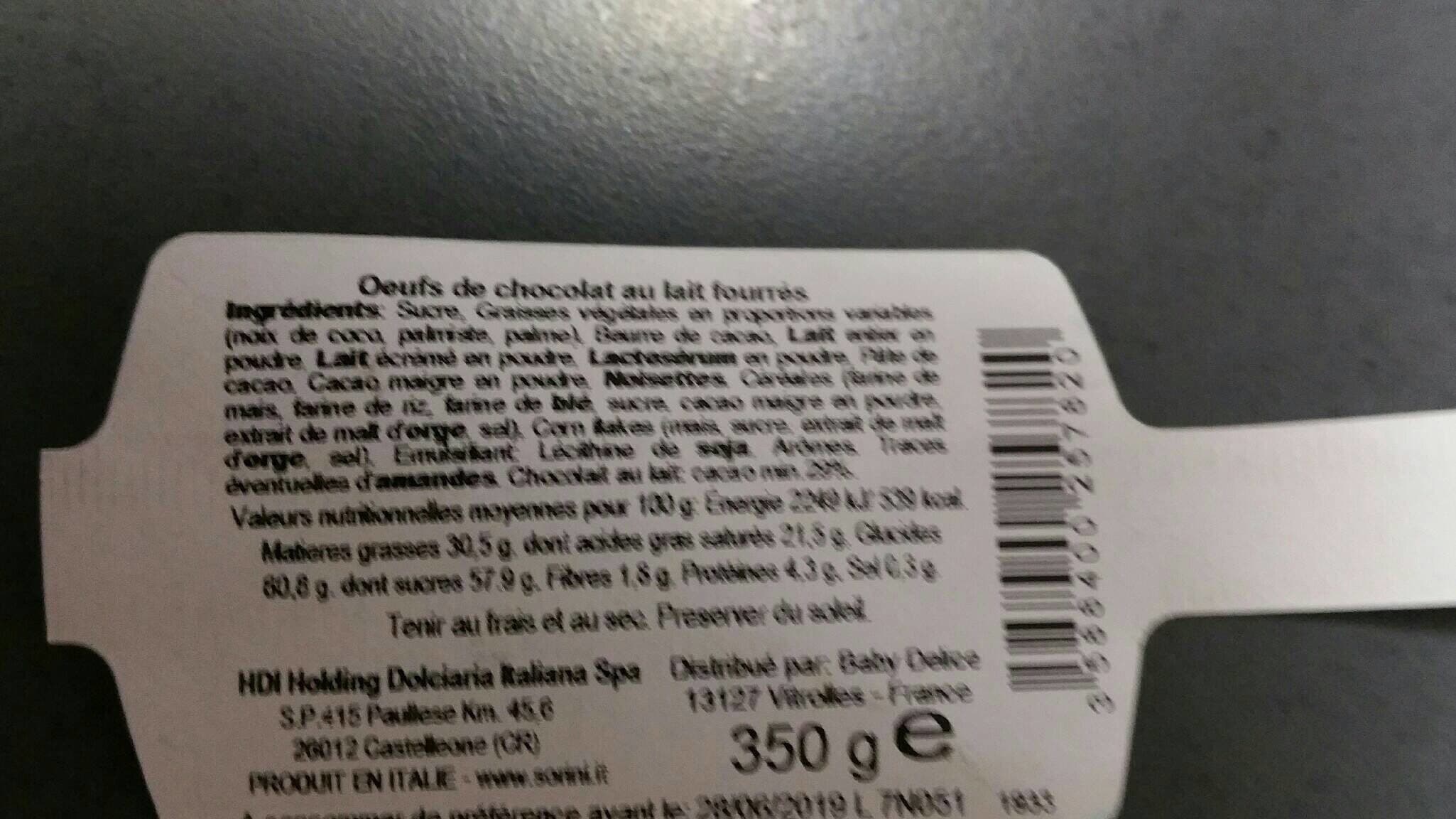 Open Food Facts Chocolat pâques oeufs happy easter packshot