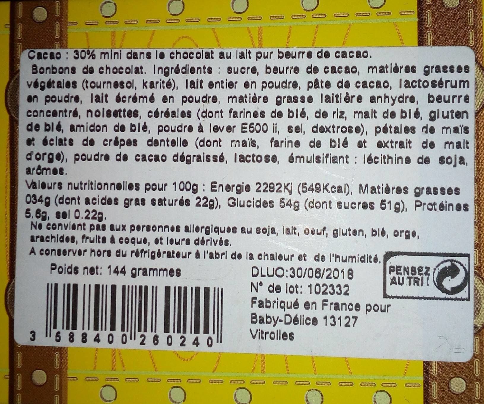 Banania Bonbons de chocolats packshot
