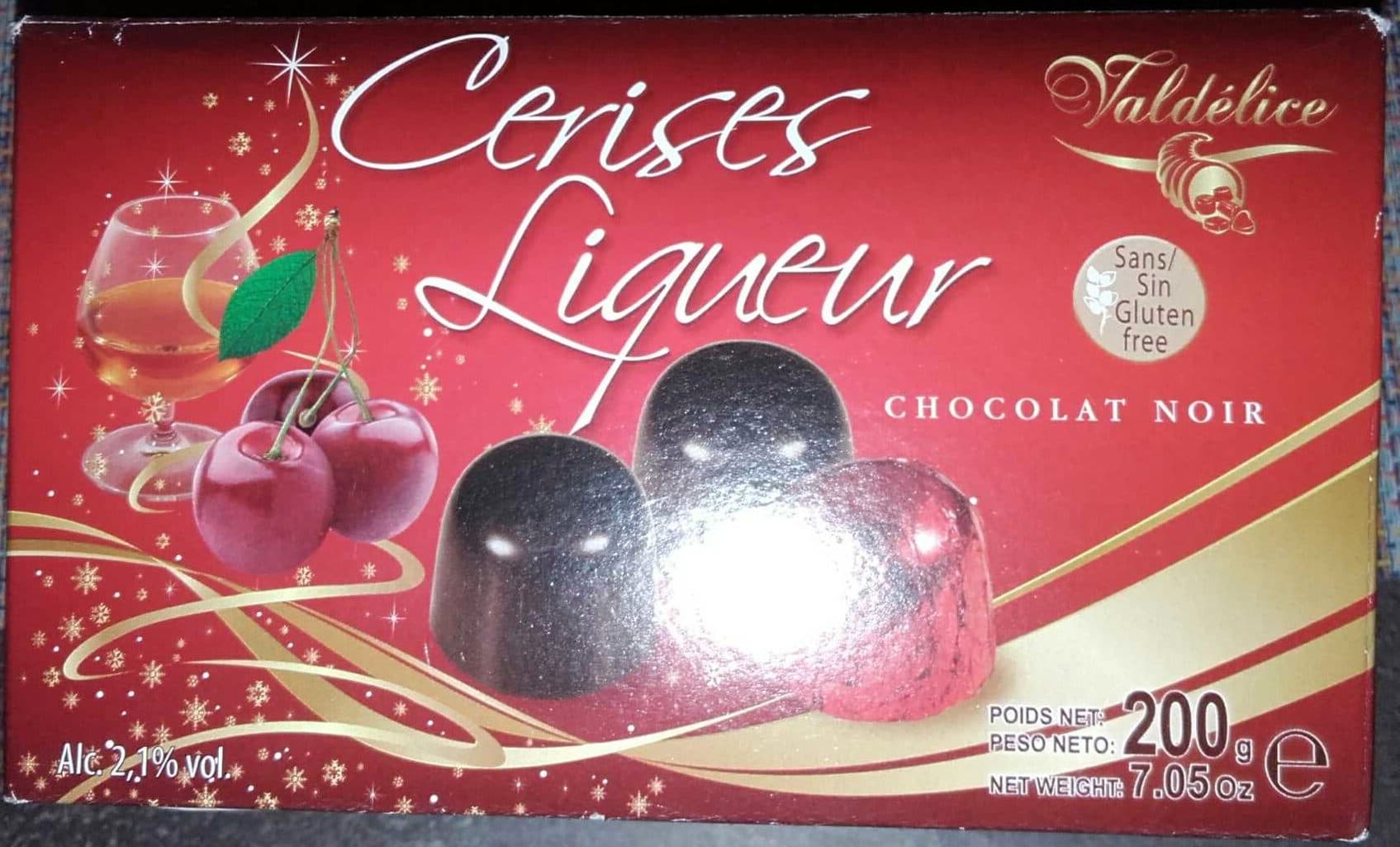 Babydélice Cerises Liqueur Chocolat noir packshot