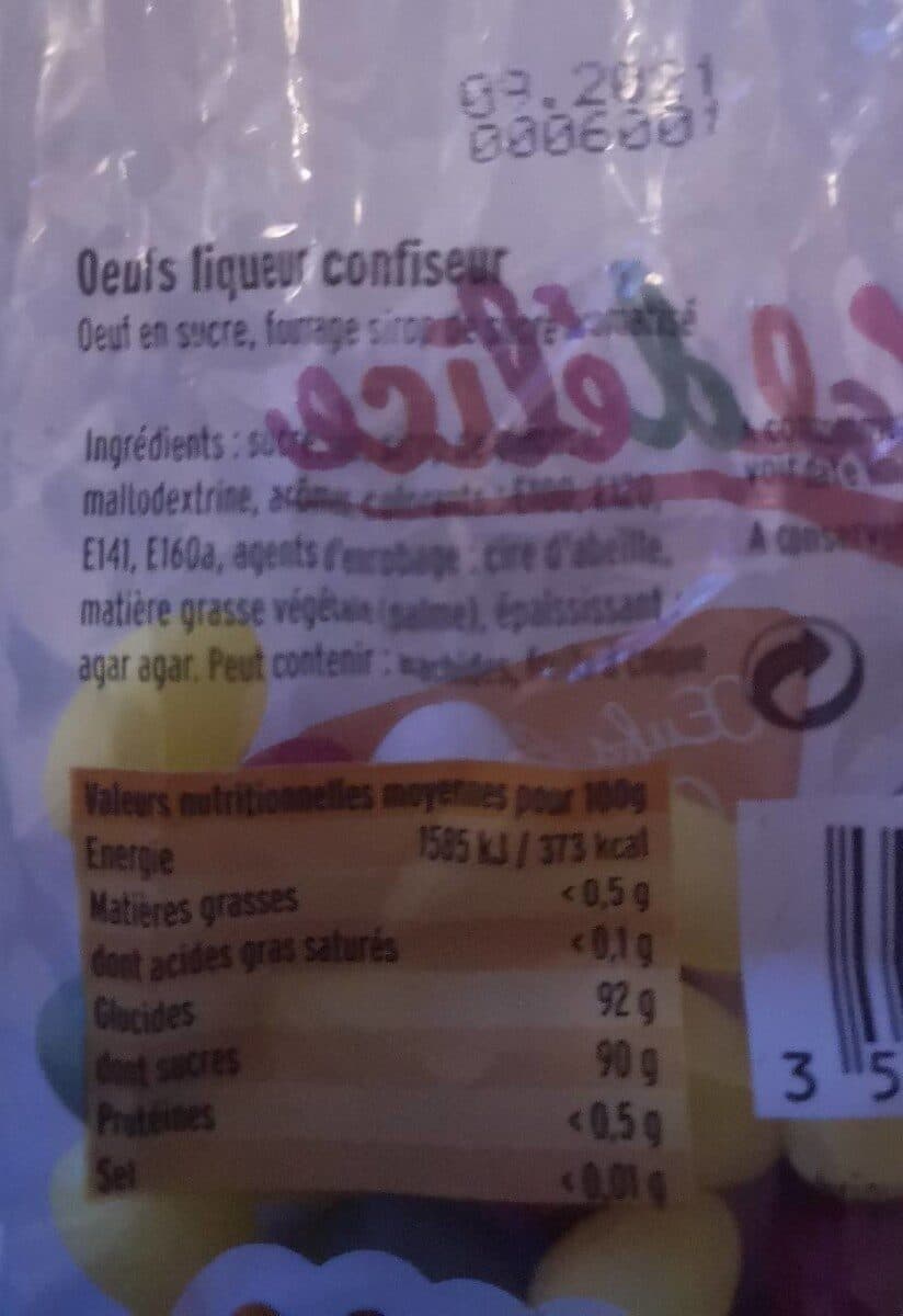 Valdélice Oeufs liqueur confiseut packshot