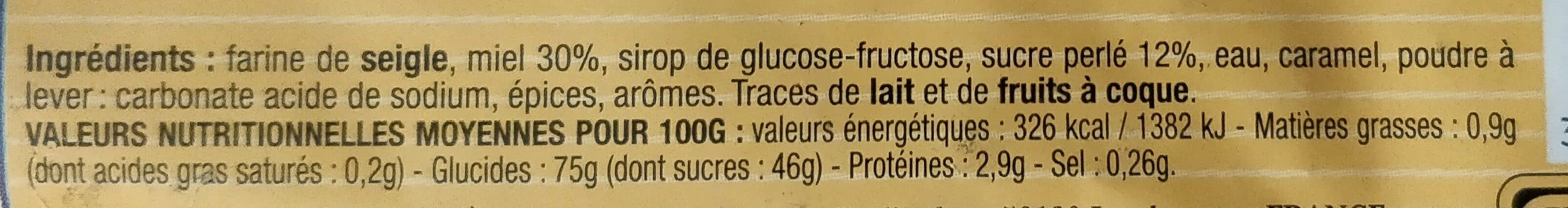 Biscuitier des flandres Biscuitier des Flandres, Pain d'epices au miel 30%, fabrication a l'ancienne, le paquet de packshot