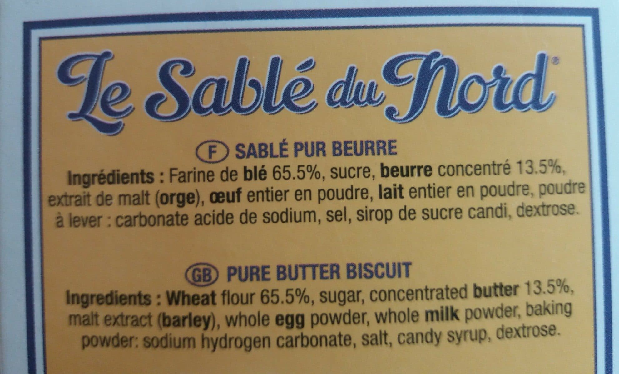 Eugene Blond Le sablé du Nord packshot