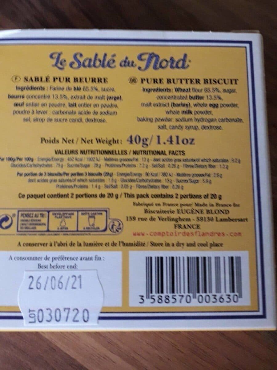 Comptoir Des Flandres Le Sablé du Nord packshot