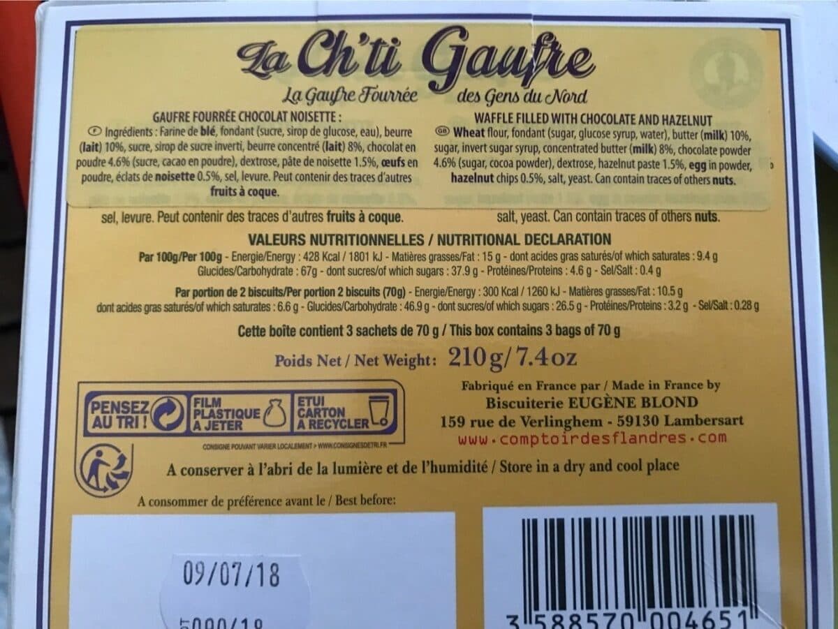 Eugene blond La ch'ti gaufre packshot