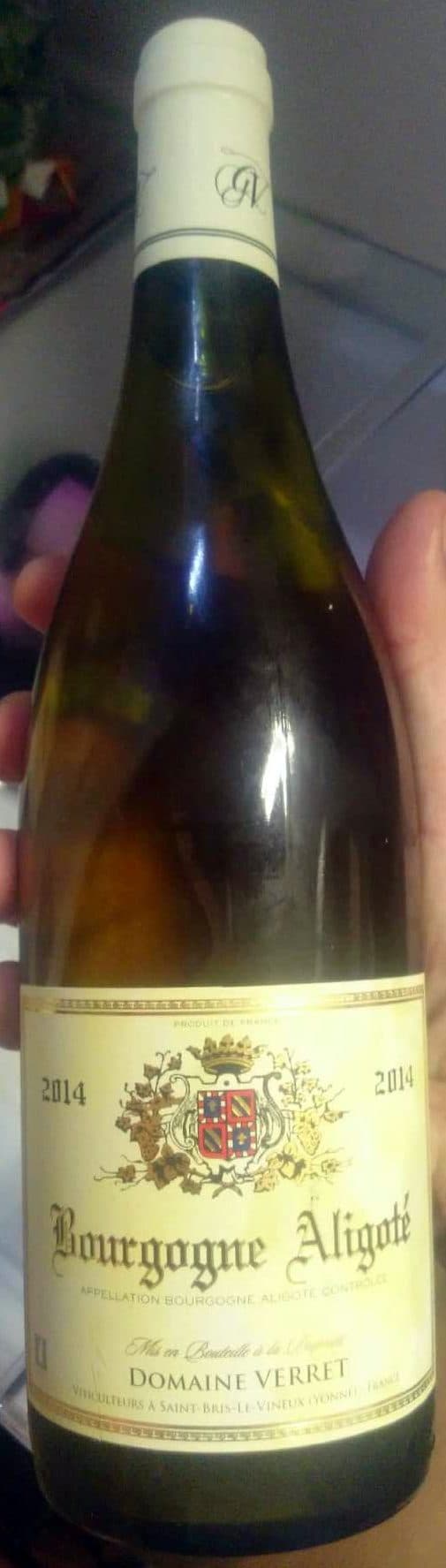 Domaine Verret Bourgogne Aligoté 2014 packshot