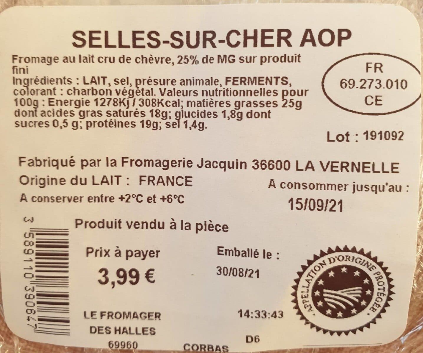 Le Fromager des Halles Selles-sur-Cher AOP packshot
