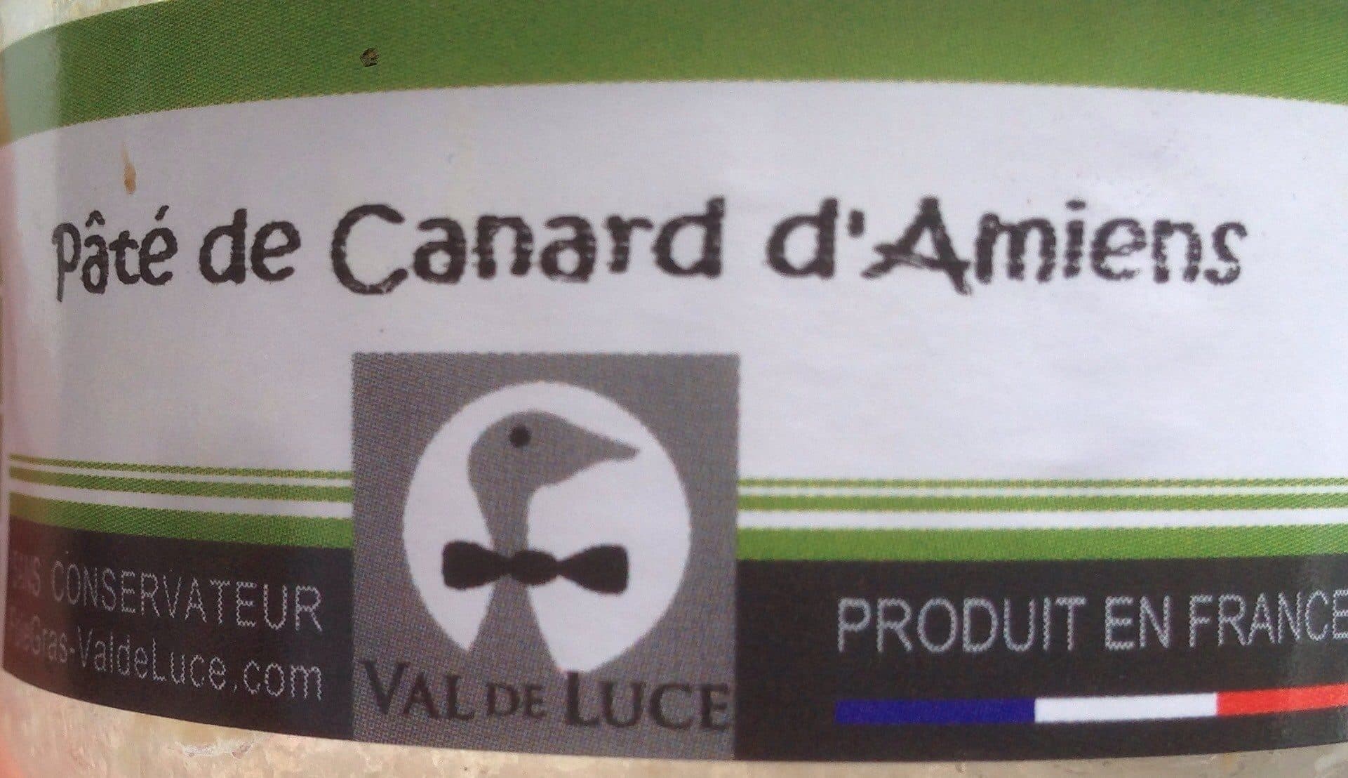 Open Food Facts Pate de canard d'amiens packshot