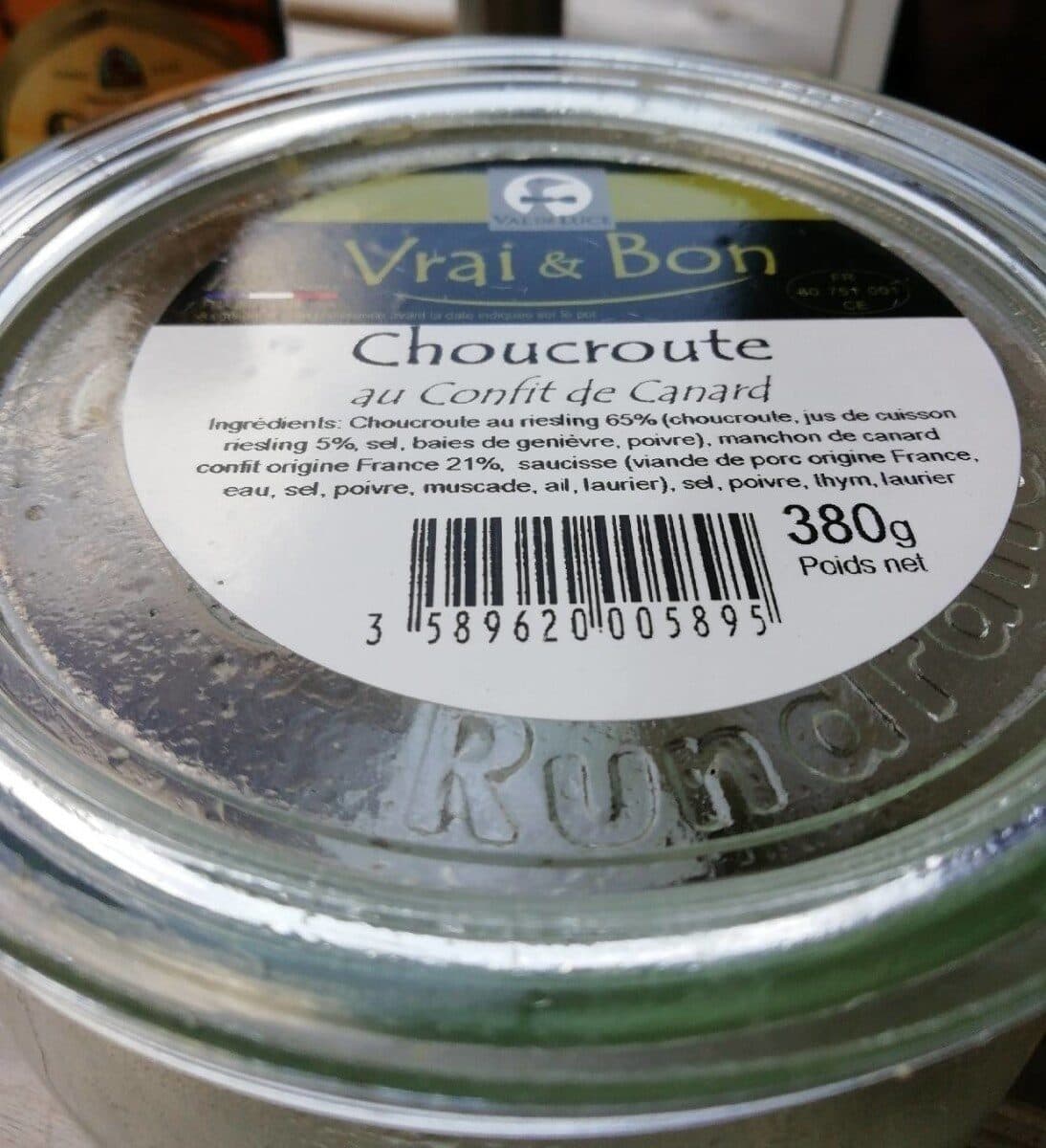 Open Food Facts Choucroute au confit de canard packshot