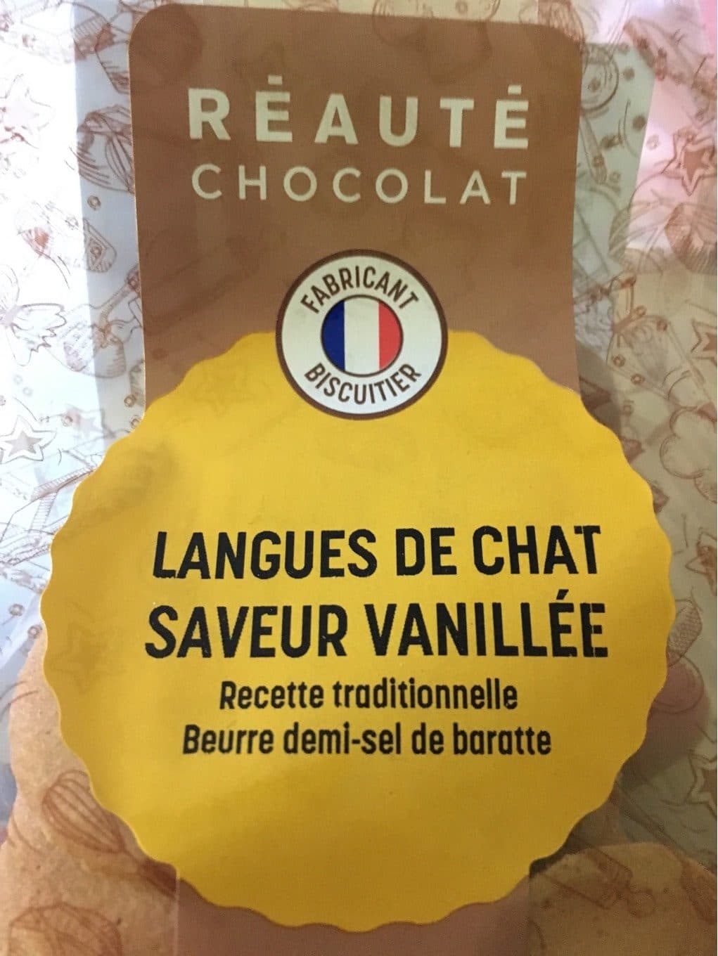 Beaute Chocolat Langues de chat vanillée packshot