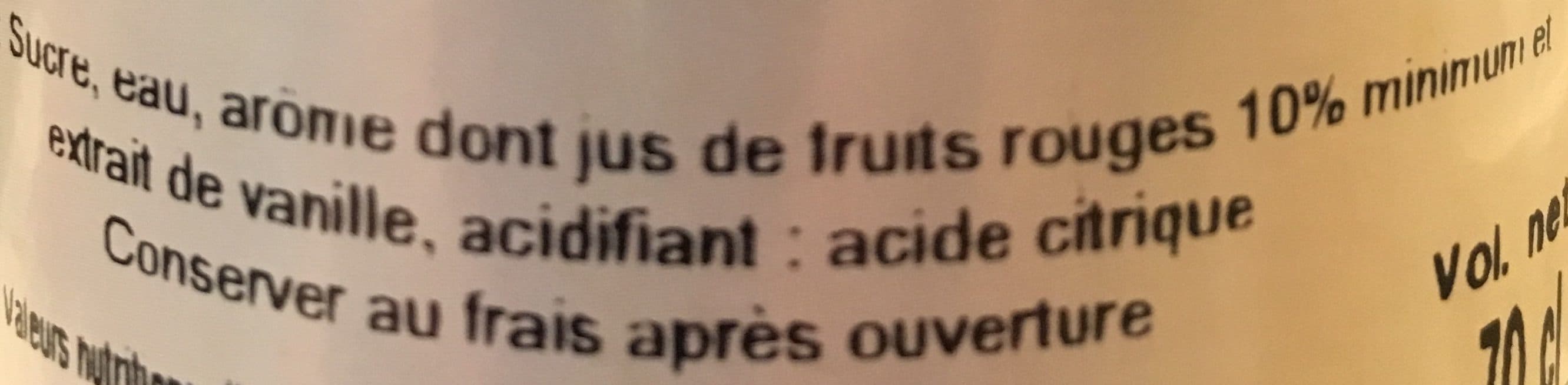 Finesse des Vergers Sirop de Grenadine packshot