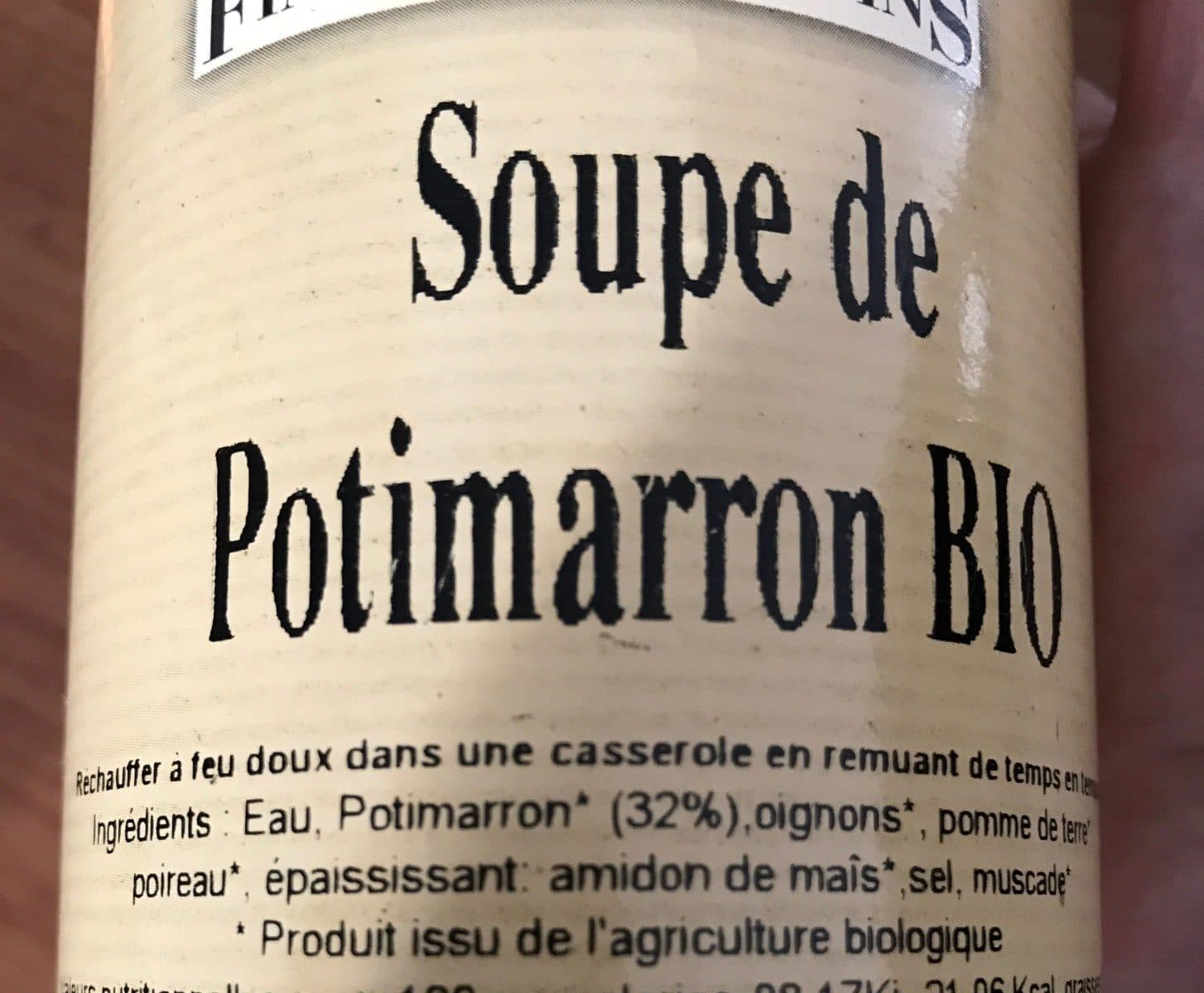Open Food Facts Soupe de potimarron bio packshot