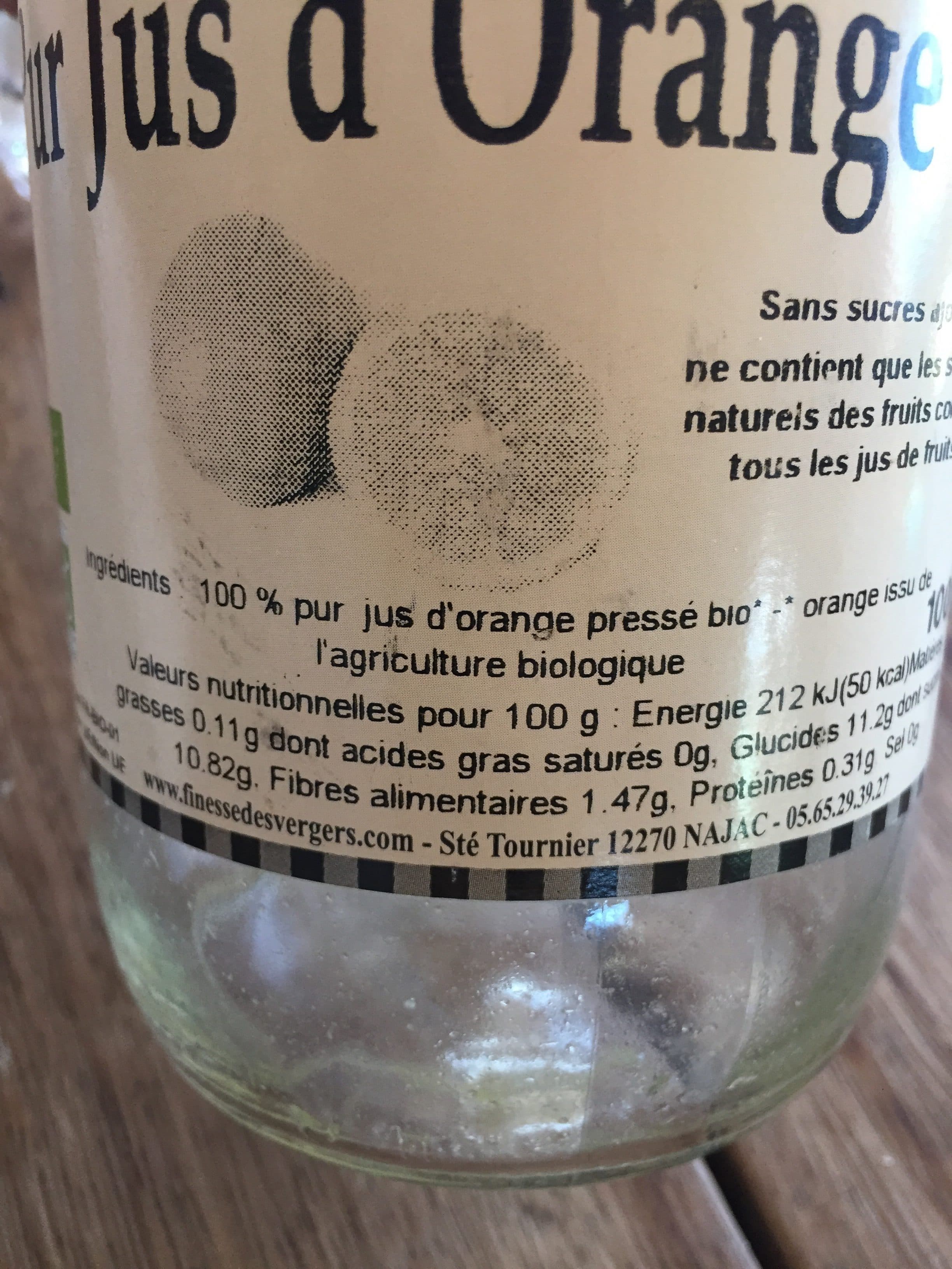 Finesse Des Vergers Pur jus d’orange bio packshot