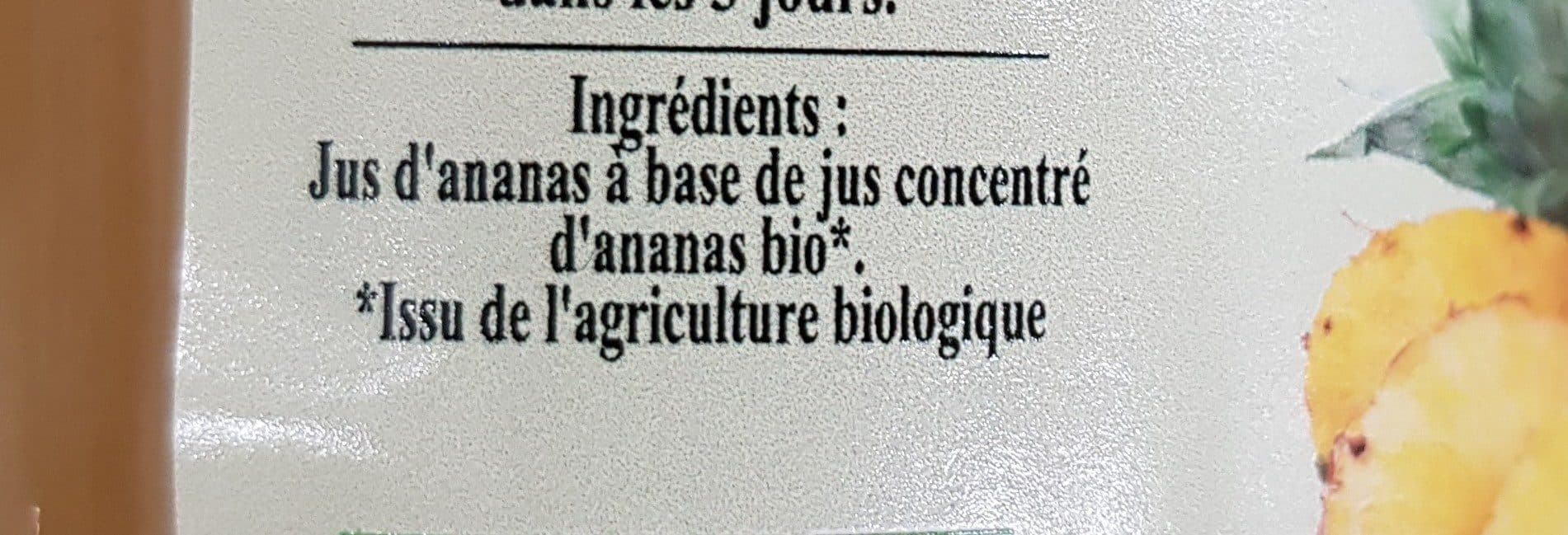 Open Food Facts Jus ananas bio packshot