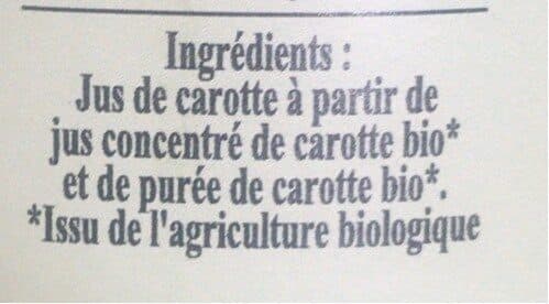 Finesse des Vergers Jus de carottes Bio packshot