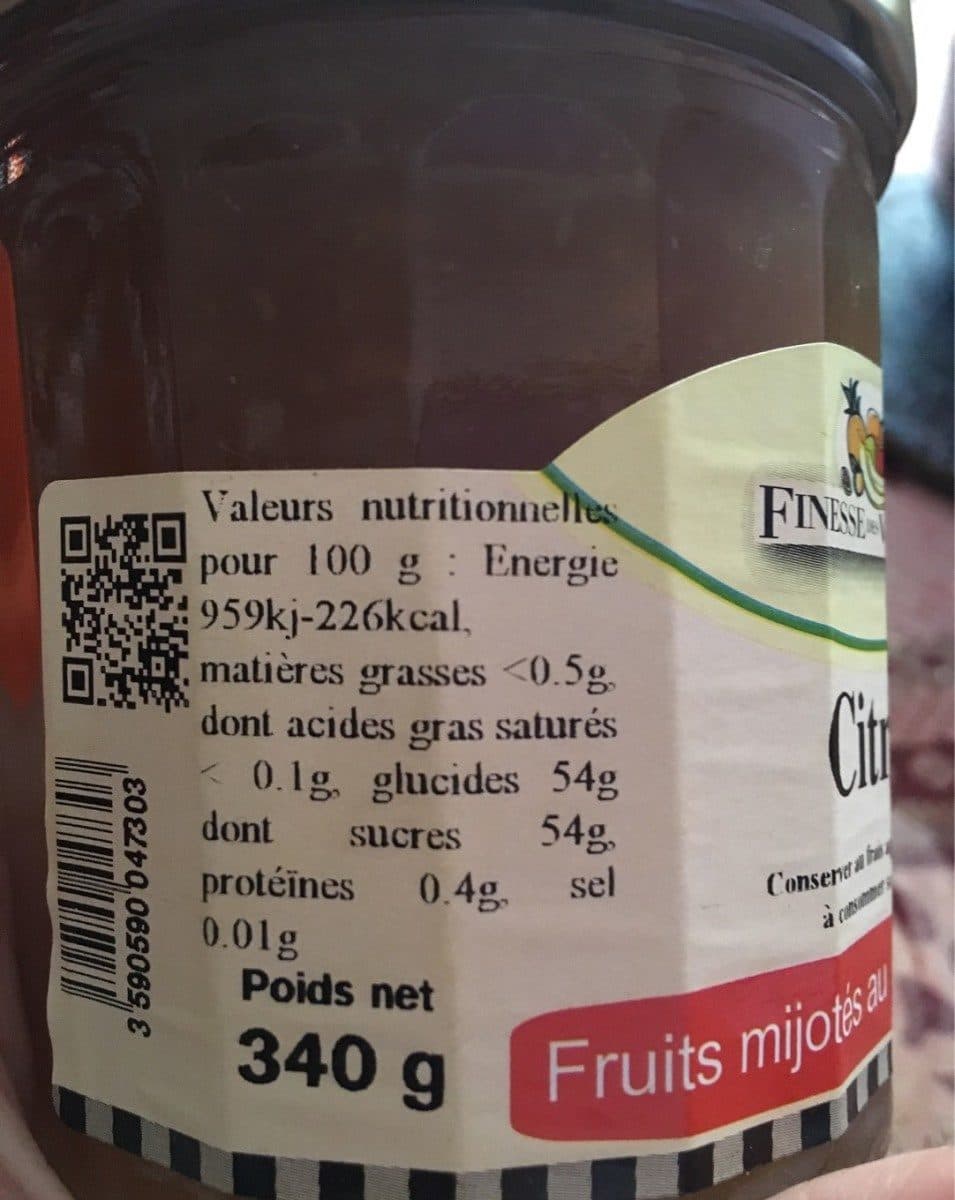 Finesse des Vergers Confiture citron packshot