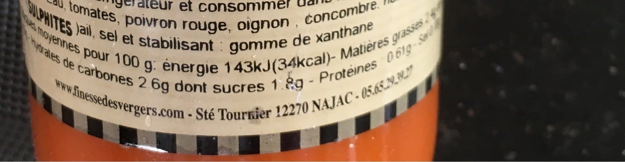 Finesse des Vergers GAZPACHO packshot