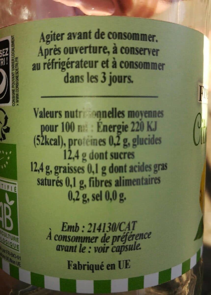 Finesse des Vergers Citronade Bio packshot