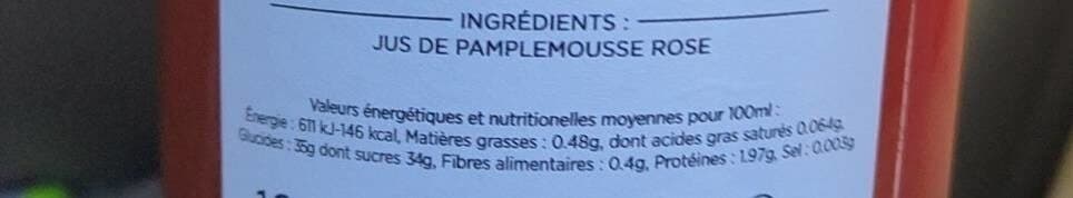 Finesse des Vergers Pur jus de Pamplemousse packshot