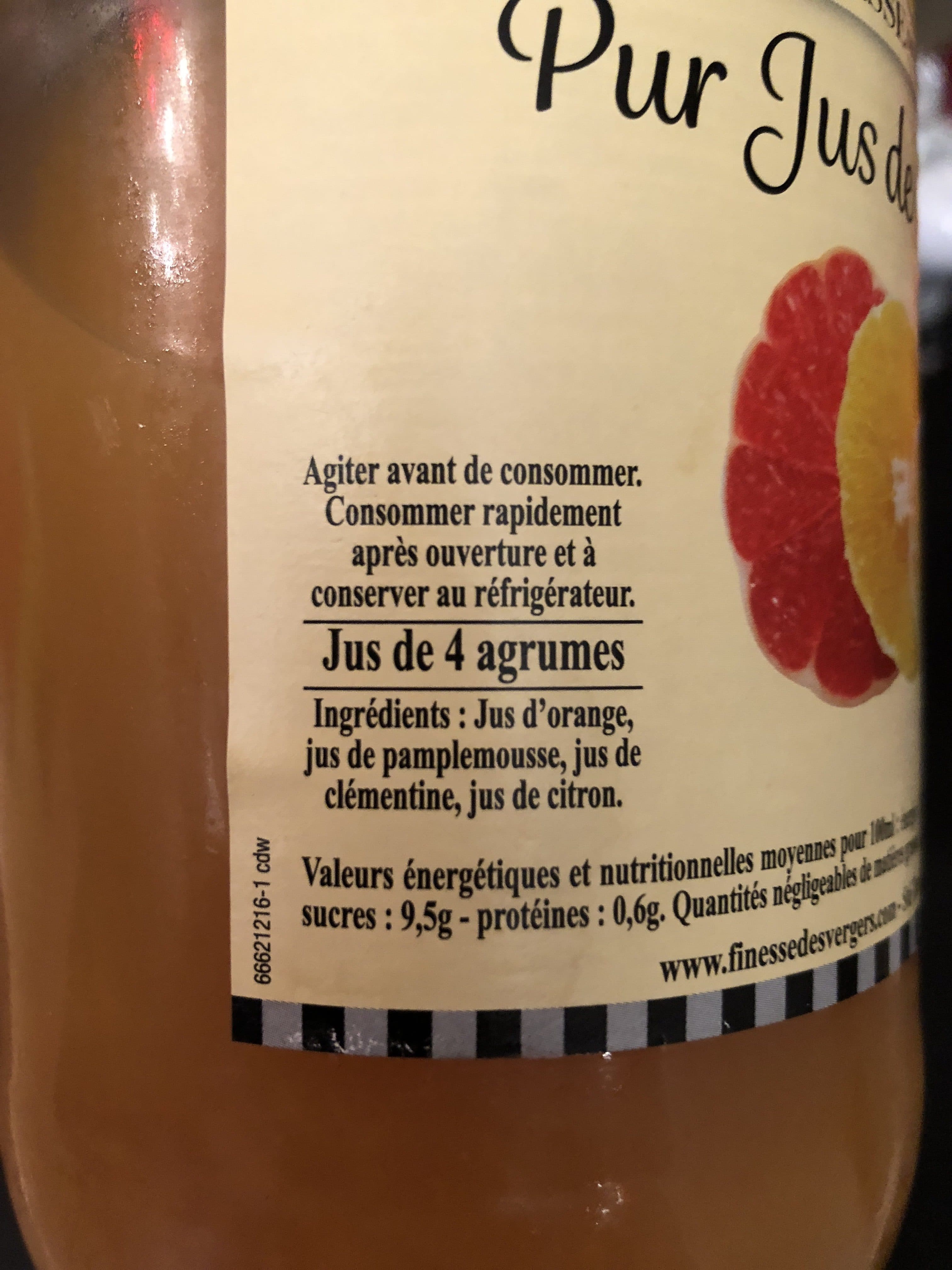 Finesse Des Vergers Pur jus de 4 agrumes packshot