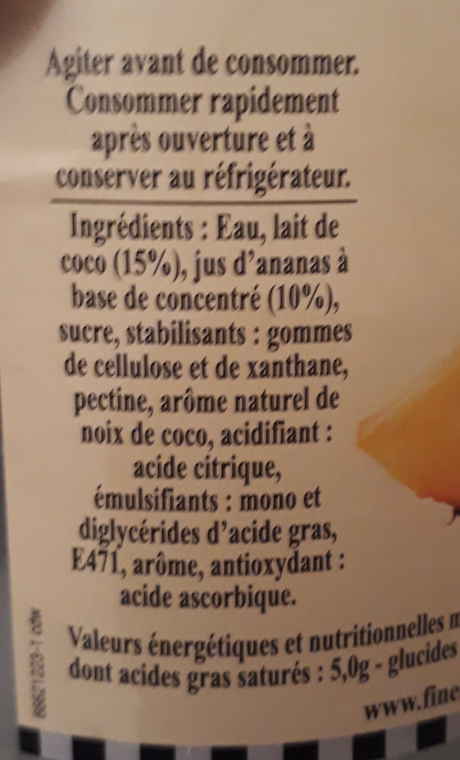 Finesse des vergers Pina colada packshot