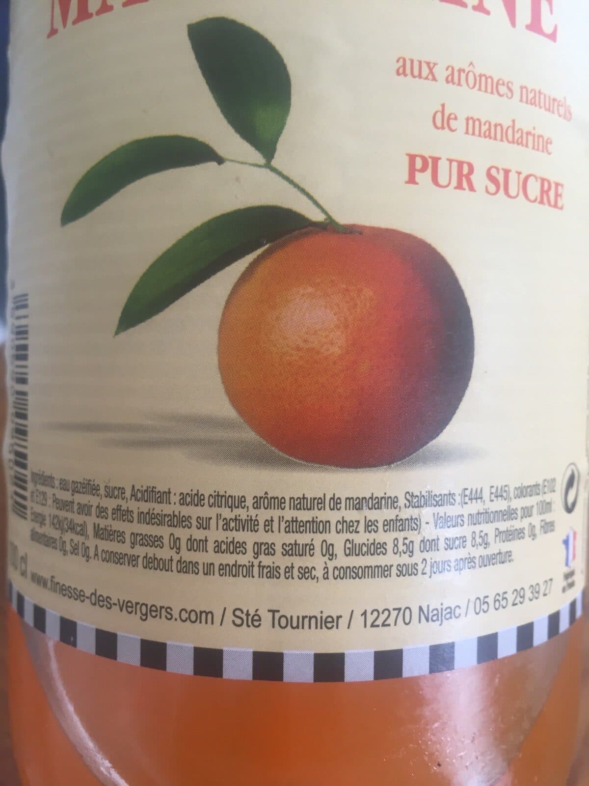 Finesse des Vergers Boisson pétillante saveur mandarine packshot
