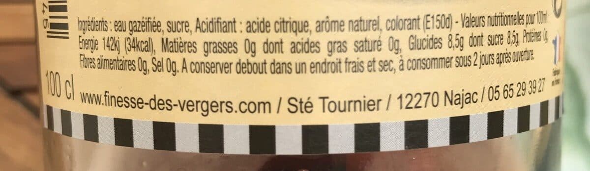 Finesse des Vergers Limonade artisanale saveur grenade packshot