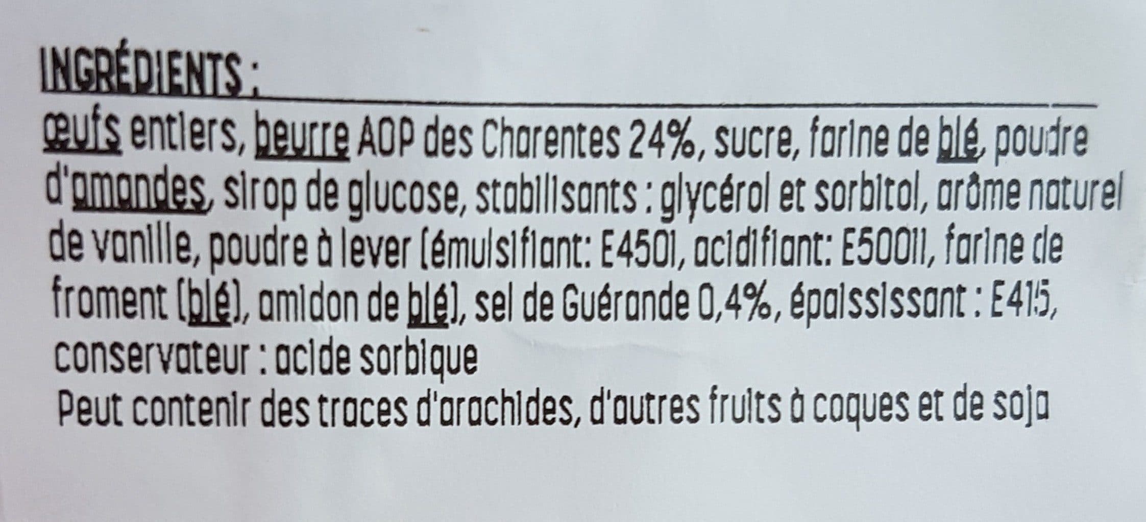 Réauté Madeleines saveur Vanillée packshot
