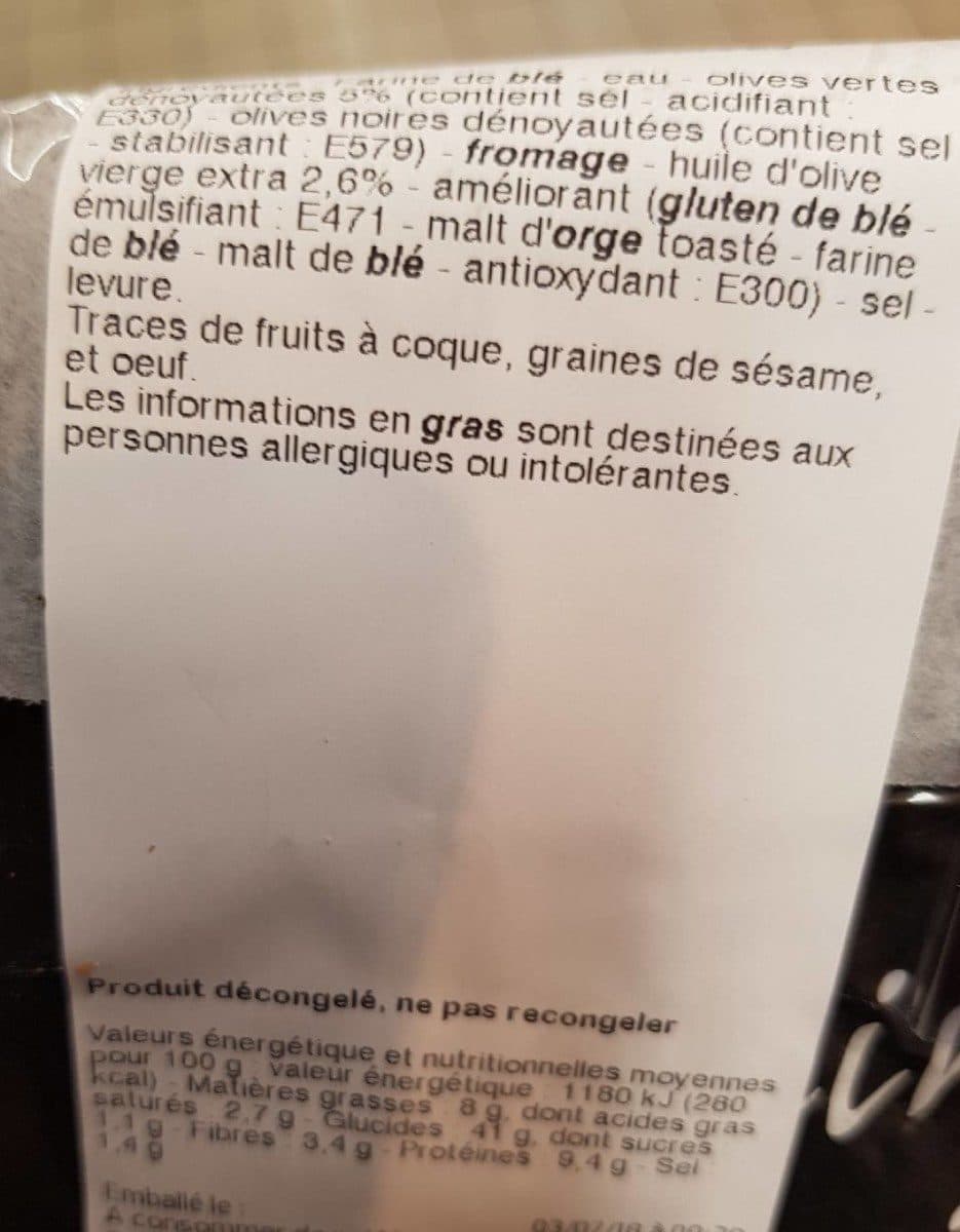 Open Food Facts Fougasse aux olives packshot