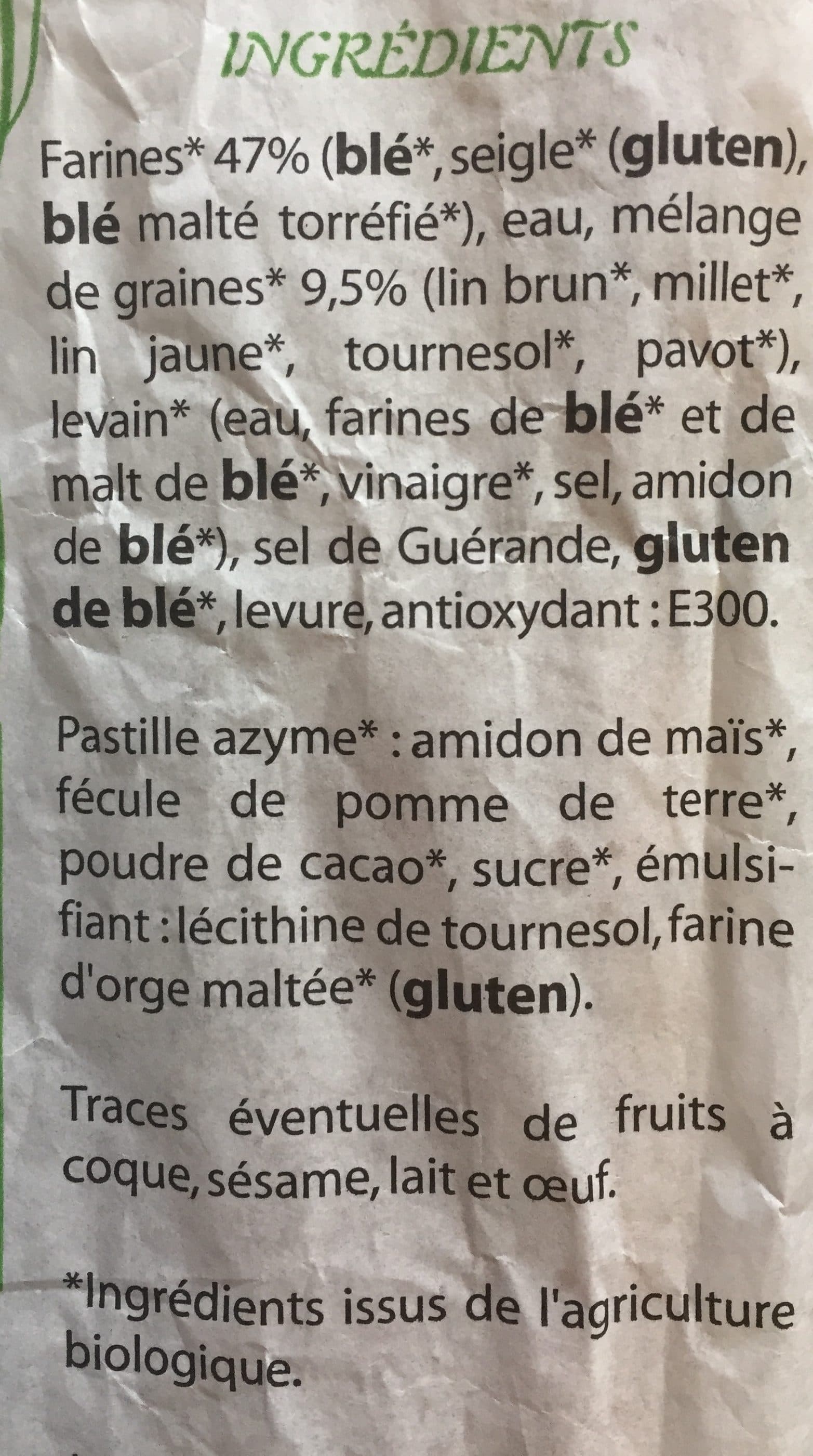 Hyper U Baguette aux cereales biologique packshot