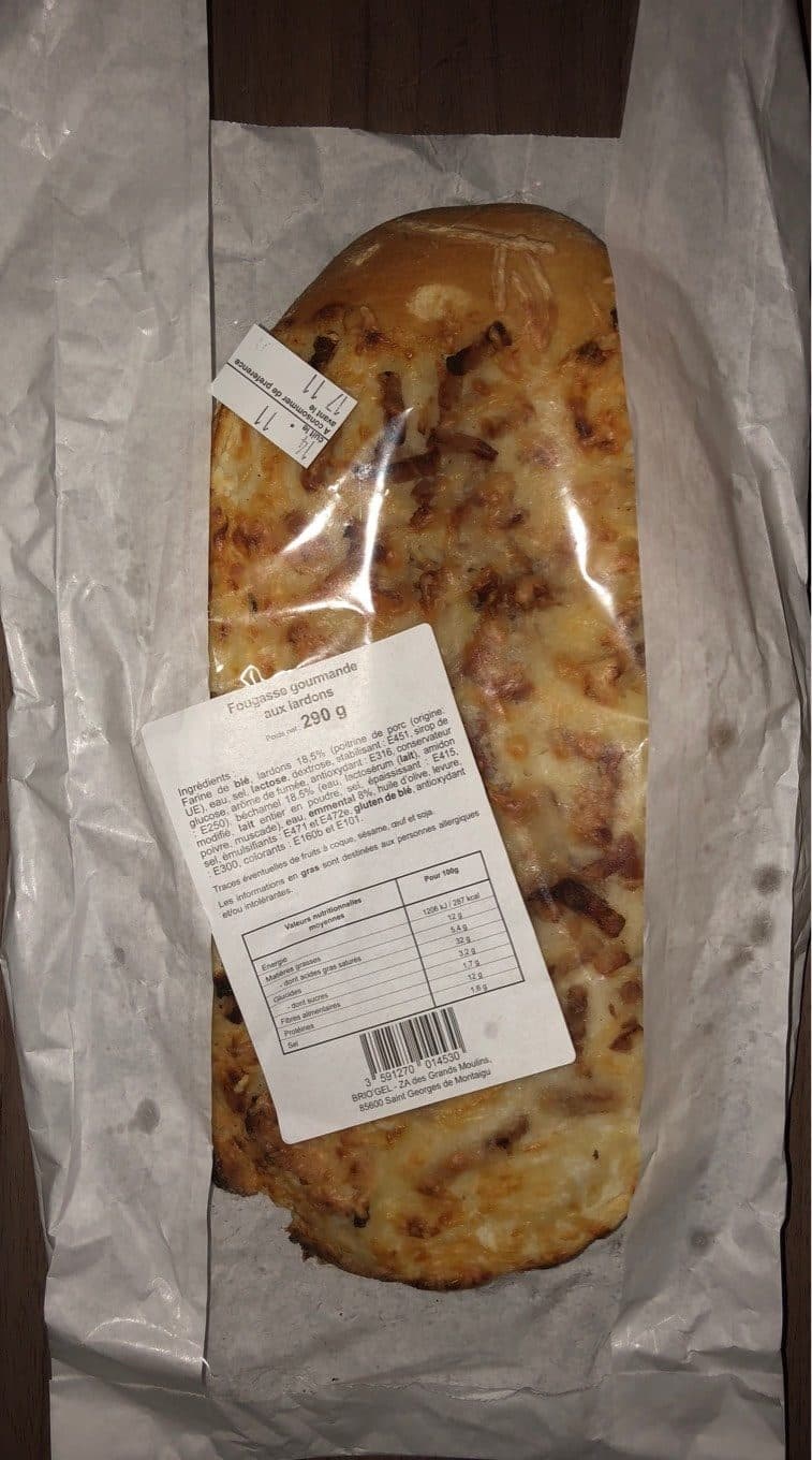 BRIO'GEL Fougasse gourmande aux lardons packshot