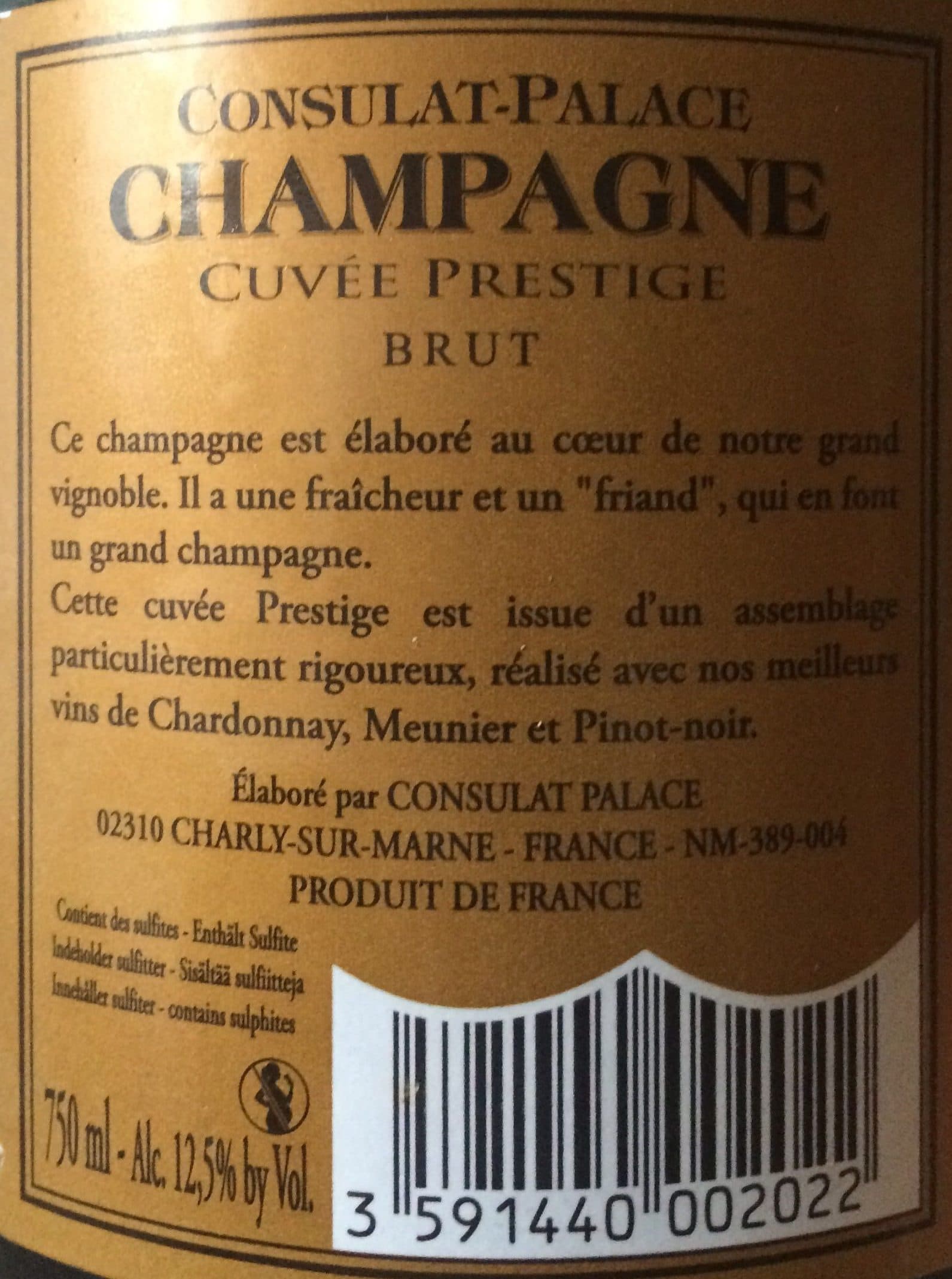 Consulat-Palace Champagne brut packshot