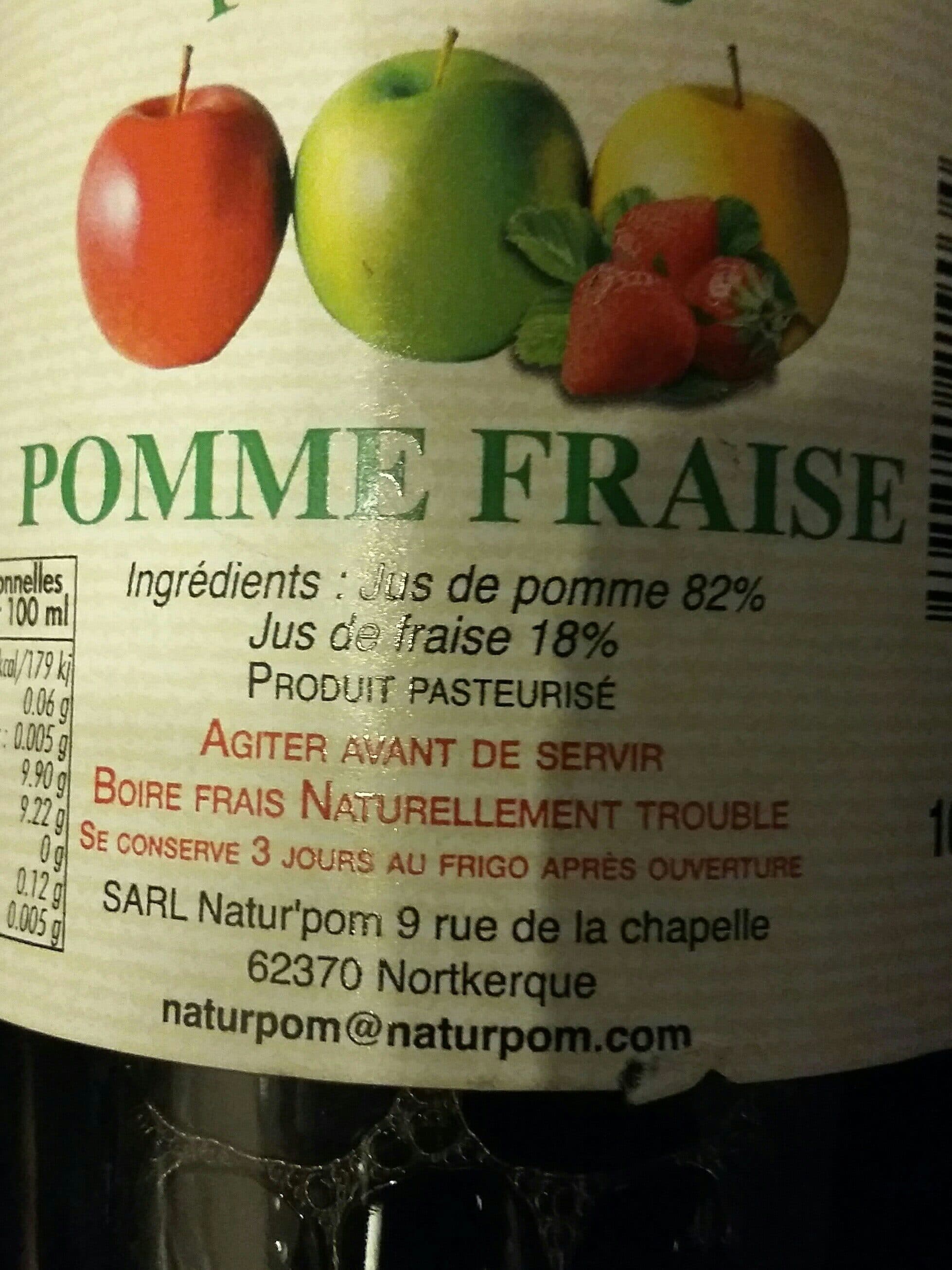 Naturpom Pur jus pomme fraise packshot
