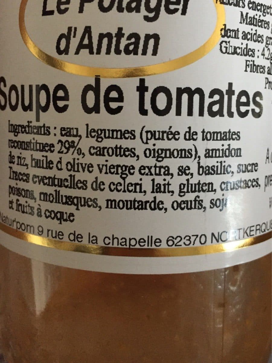 Le Potager D’antan Soupe de tomates packshot