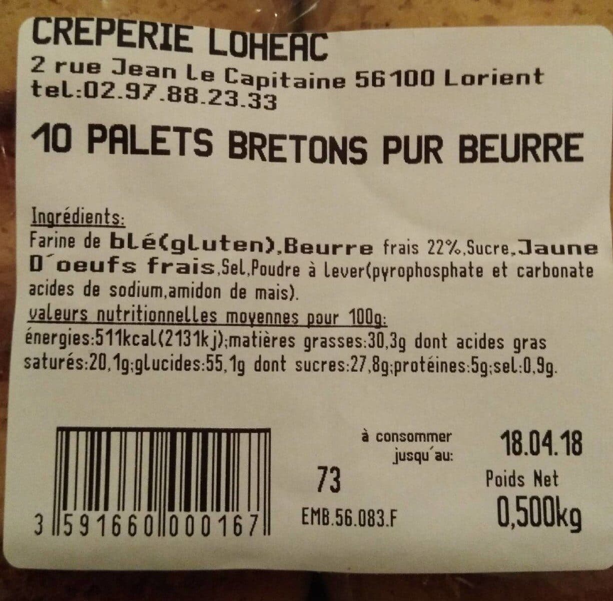 crêperie Loheac Palets bretons pur beurre packshot